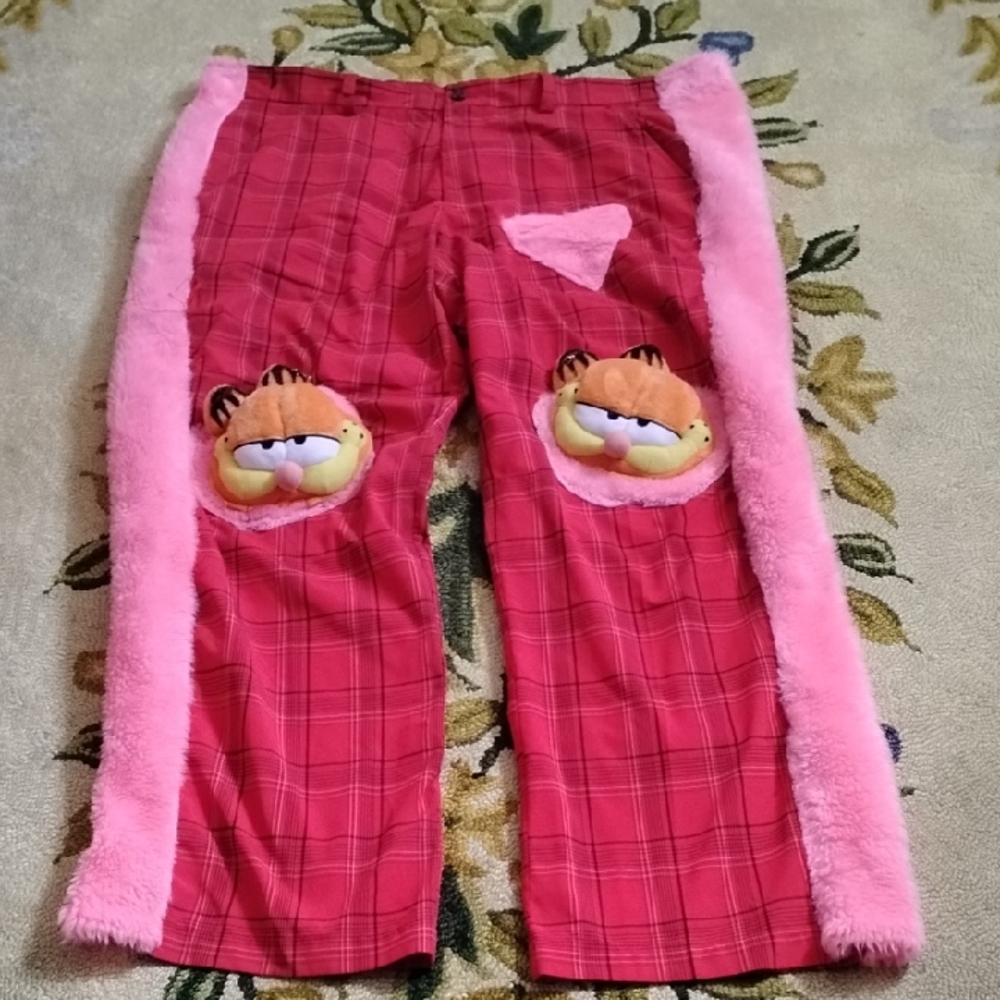 Izod Red and Pink Cargo Pants with Cartoon Patch